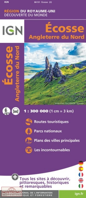 ÉCOSSE - ANGLETERRE DU NORD | carte touristique IGN