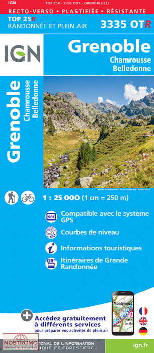 3335OTR GRENOBLE | carte de randonnée IGN