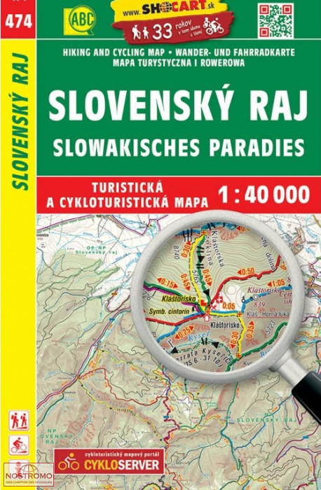 474 SLOVENSKÝ RAJ | carte de randonnée Shocart