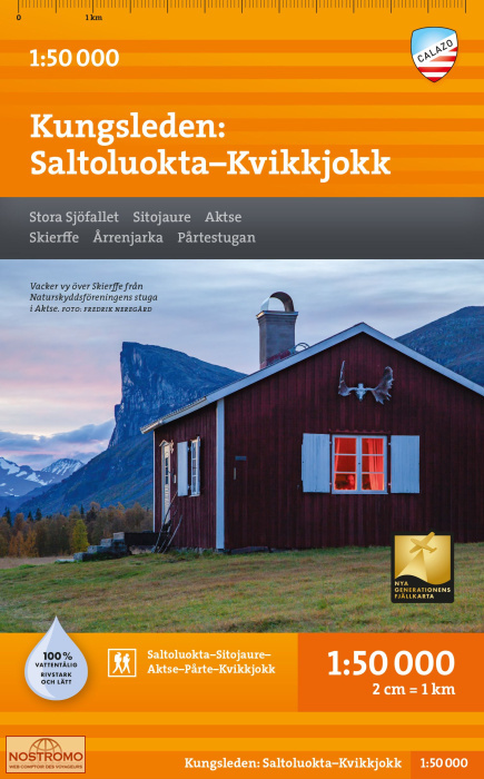 KUNGSLEDEN : SALTOLUOKTA - KVIKKJOKK | carte de randonnée Calazo