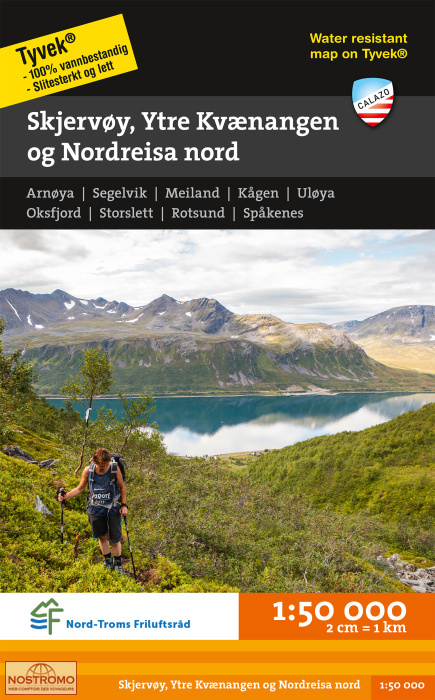 SKJERVØY - YTRE KVÆNANGEN - NORDREISA NORD | Calazo hiking map