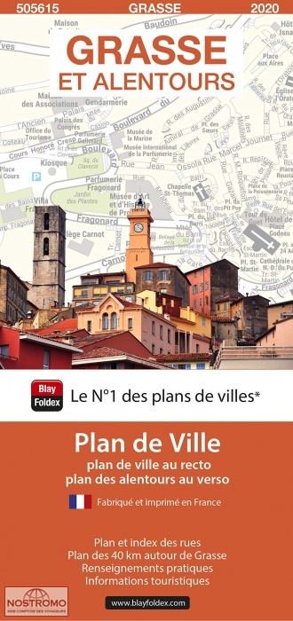 GRASSE ET ALENTOURS | plan de ville Blay Foldex