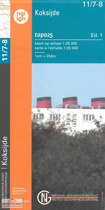 11/7-8 KOKSIJDE | carte topographique NGI/IGN