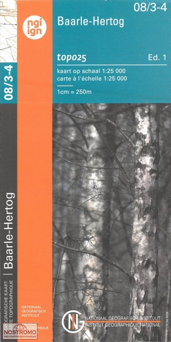 08/3-4 BAARLE-HERTOG | carte topographique NGI/IGN