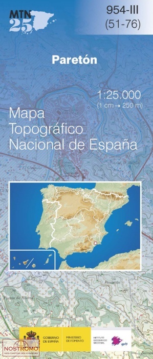 954-3 PARETÓN | carte topographique CNIG