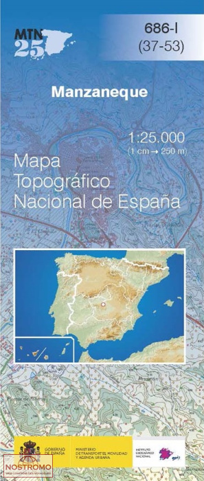 686-1 MANZANEQUE | carte topographique CNIG