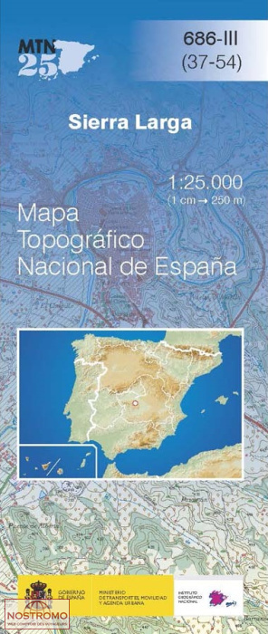 686-3 SIERRA LARGA | carte topographique CNIG
