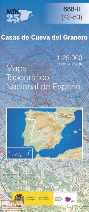 688-2 CASAS DE CUEVA DEL GRANERO | carte topographique CNIG