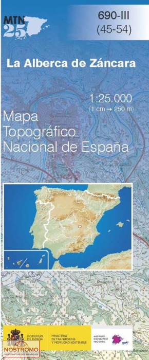690-3 LA ALBERCA DE ZÁNCARA | carte topographique CNIG
