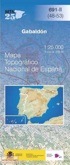 691-2 GABALDÓN | carte topographique CNIG