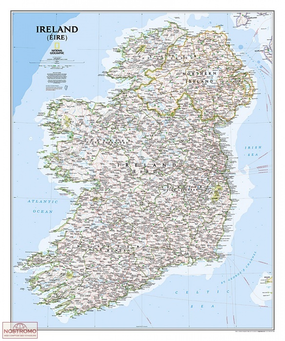 IRELAND | National Geographic wall map