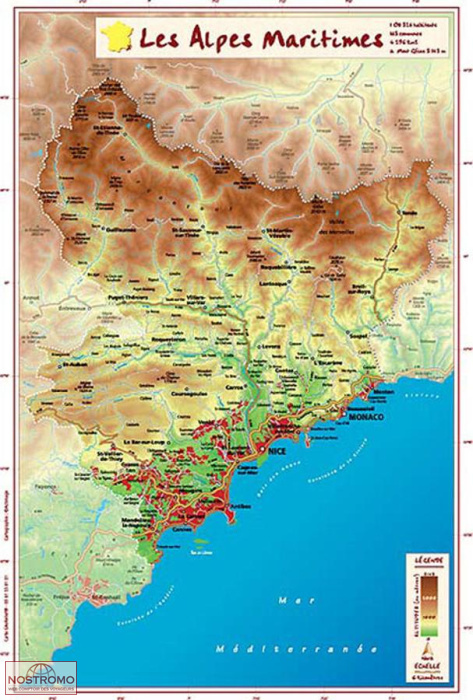 ALPES-MARITIMES | Georelief relief map