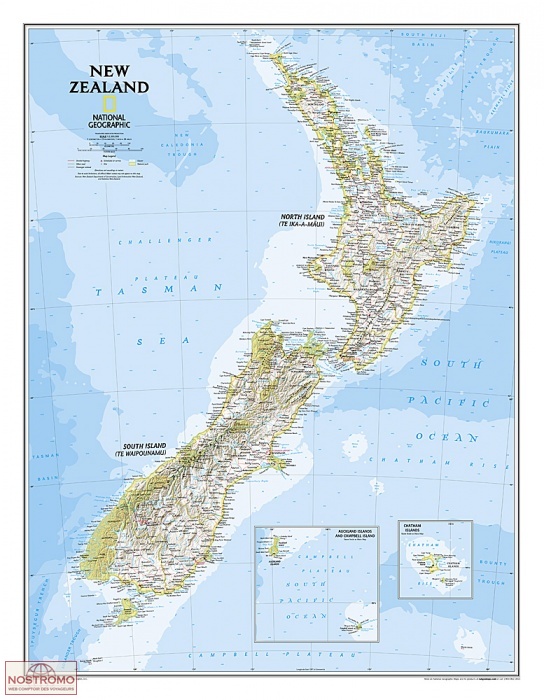 NEW ZEALAND | National Geographic wall map