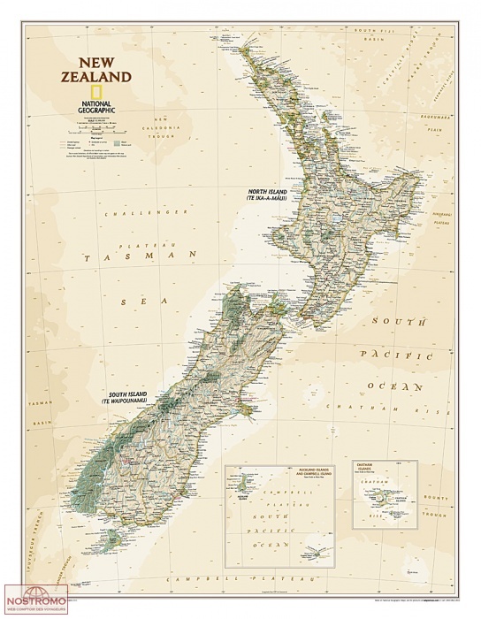 NEW ZEALAND ANTIC | National Geographic wall map
