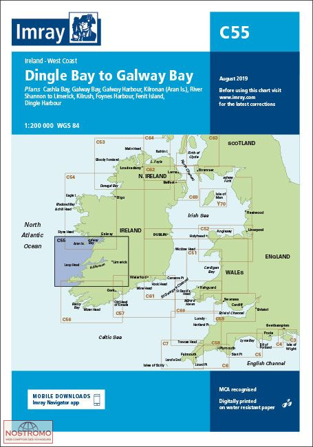 C55 DE DINGLE BAY À GALWAY BAY | carte marine Imray