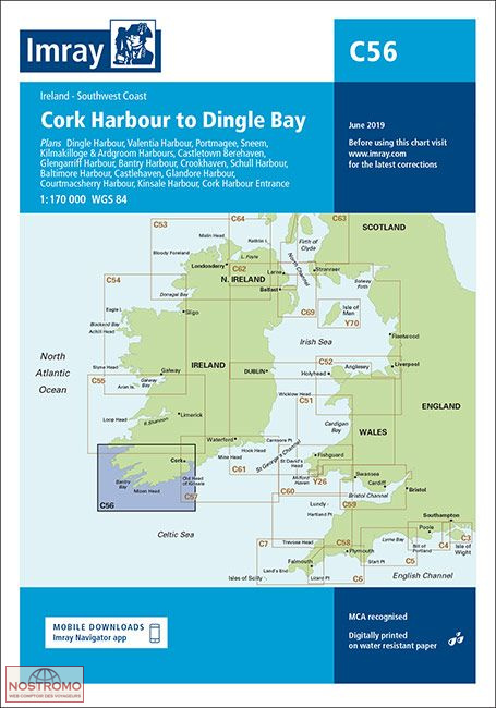 C56 DE CORK HARBOUR À DINGLE BAY | carte marine Imray