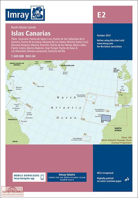 E2 ÎLES CANARIES | carte marine Imray
