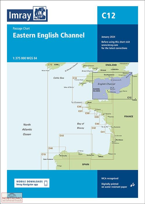 C12 MANCHE EST | carte marine Imray