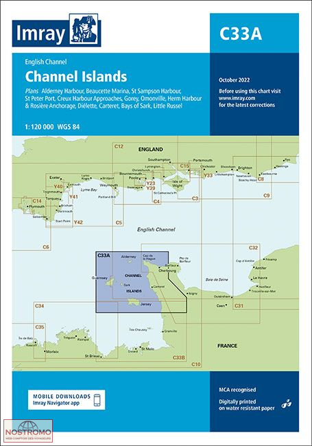 C33A ÎLES ANGLO-NORMANDES | carte marine Imray