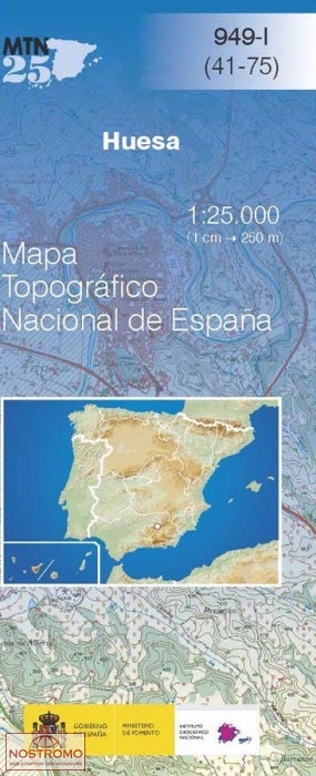 0949-1 HUESA | carte topographique CNIG