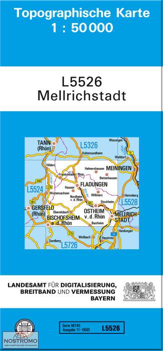 L5526 MELLRICHSTADT | carte topographique LDBV