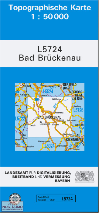 L5724 BAD BRÜCKENAU | carte topographique LDBV