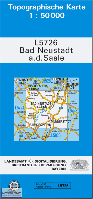 L5726 BAD NEUSTADT A. D. SAALE | carte topographique LDBV