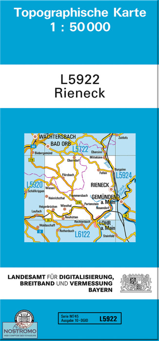 L5922 RIENECK | carte topographique LDBV
