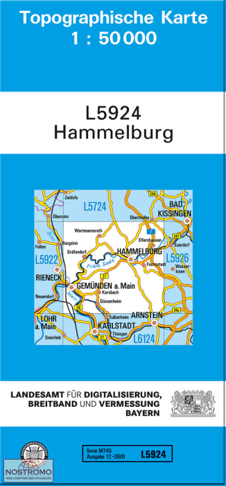 L5924 HAMMELBURG | carte topographique LDBV