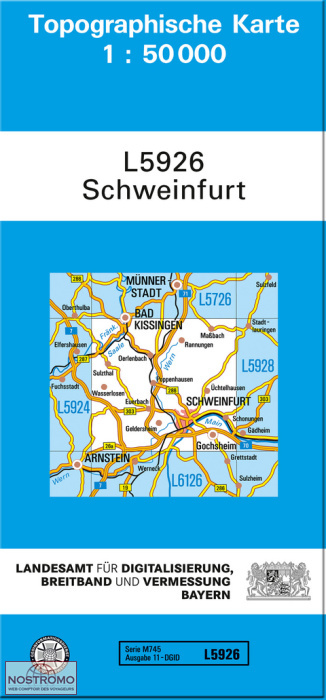 L5926 SCHWEINFURT | carte topographique LDBV
