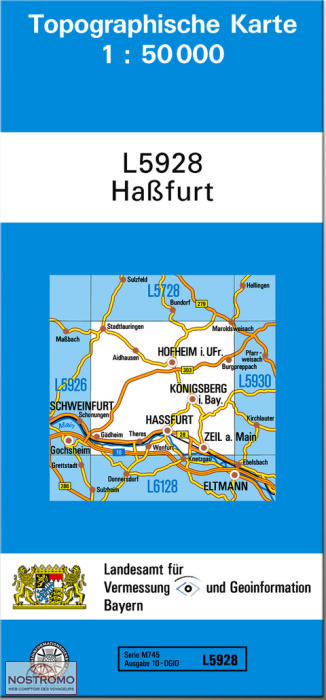L5928 HASSFURT | carte topographique LDBV
