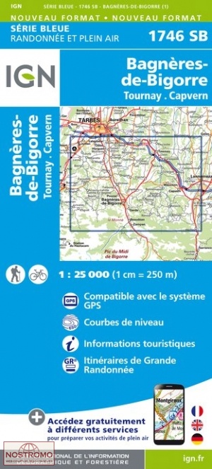 1746SB BAGNÈRES-DE-BIGORRE | carte de randonnée IGN