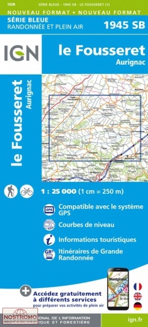 1945SB LE FOUSSERET | carte de randonnée IGN