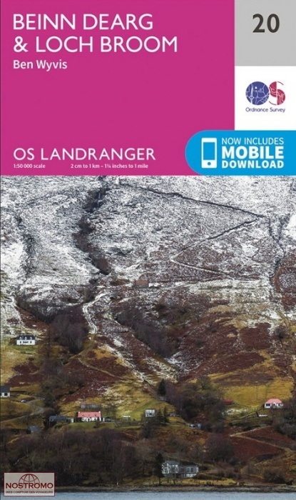 020 BEINN DEARG & LOCH BROOM - BEN WYVIS | OS hiking map