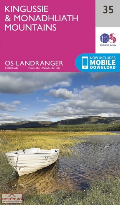 035 KINGUSSIE & MONADHLIATH MOUNTAINS | OS hiking map