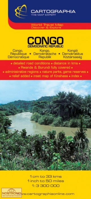 RÉPUBLIQUE DÉMOCRATIQUE DU CONGO | carte routière Cartographia