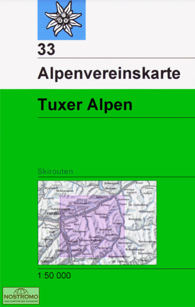 33 TUXER ALPEN | Alpenverein winter sports map