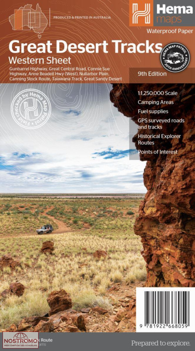 GREAT DESERT TRACKS WEST | carte touristique Hema