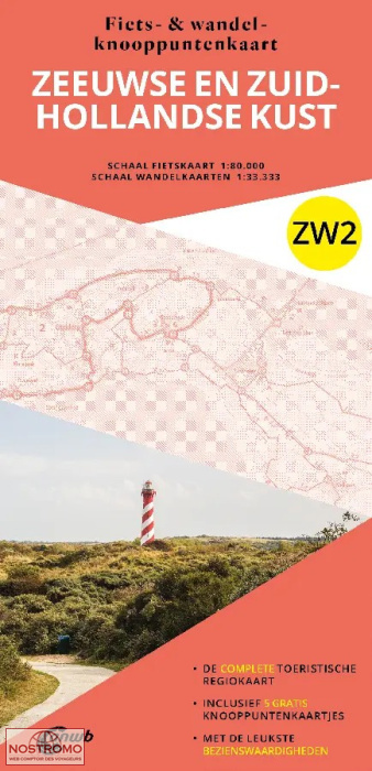 ZW2 ZEEUWSE EN ZUID-HOLLANDSE KUST | ANWB cycling and hiking map