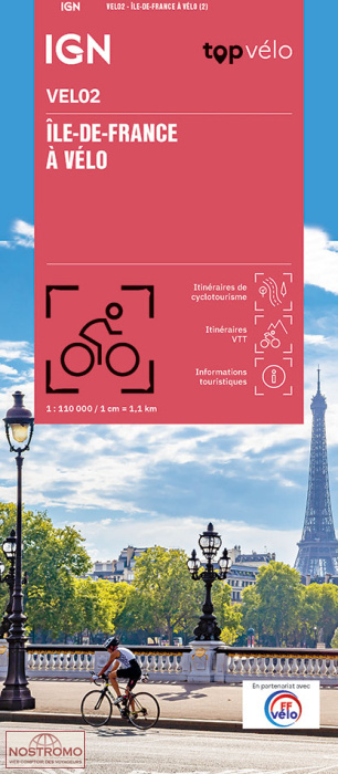 VEL02 L'ÎLE-DE-FRANCE À VÉLO | carte de cyclotourisme IGN