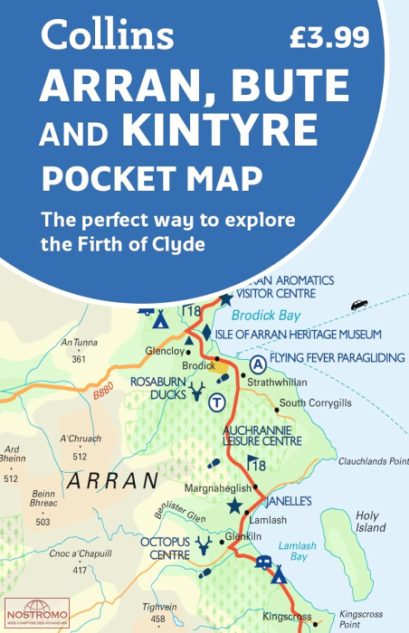 ARRAN - BUTTE - KINTYRE | Collins travel map