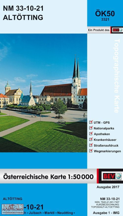 3321 ALTÖTTING | carte topographique BEV