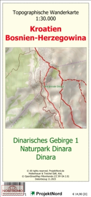 DINARIC ALPS 1 | Projektnord topographic map