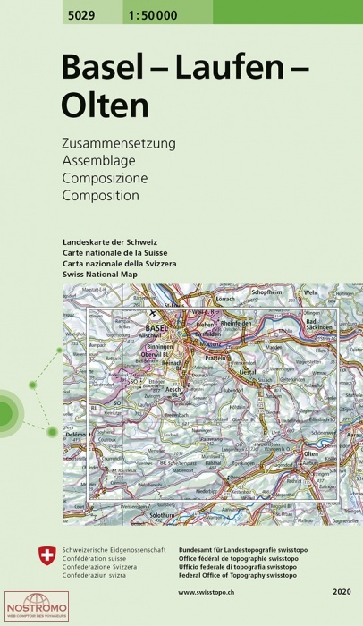 5029 BASEL - LAUFEN - OLTEN | carte topographique Swisstopo