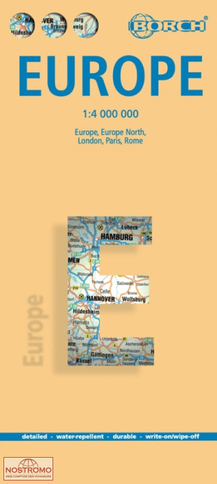 EUROPE | carte touristique Borch