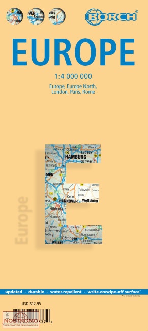 EUROPE | carte touristique Borch