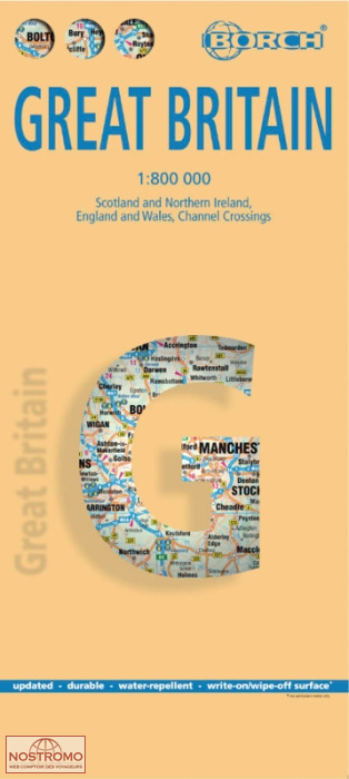 GRANDE-BRETAGNE | carte touristique Borch