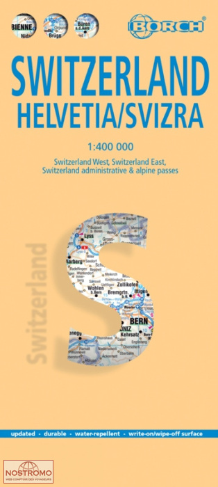 SUISSE | carte touristique Borch