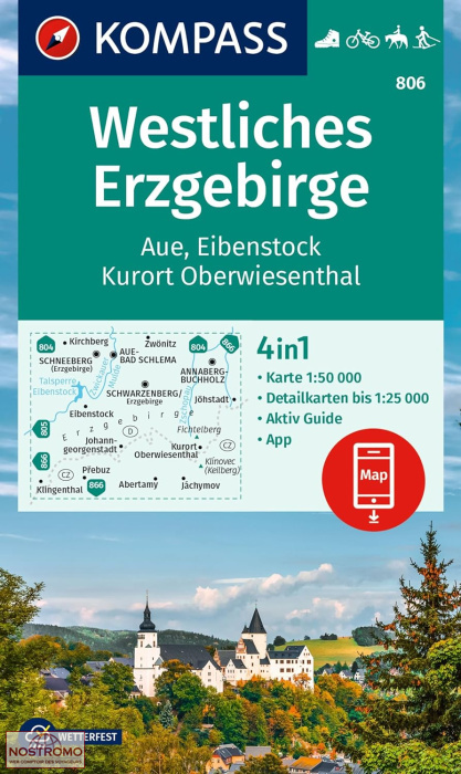 806 WESTLISCHES ERZGEBIRGE | Kompass hiking map