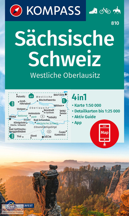 810 SÄCHSISCHE SHWEIZ | Kompass hiking map